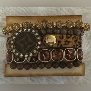 LV repurposed stack bracelet.